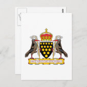 Wappen-Wappen Postkarte (Vorne/Hinten)