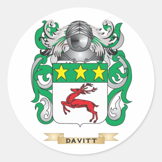 Wappen-Wappen Runder Aufkleber (Vorderseite)