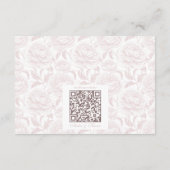 Wappen Wedding Monogram Blush Pink Script Details Begleitkarte (Rückseite)