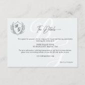 Wappen Wedding Monogram QR Details Begleitkarte (Vorderseite)