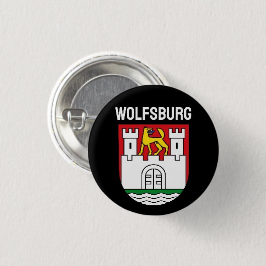 Wappen Wolfsburg, Deutschland Button (Vorne & Hinten)