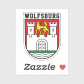 Wappen Wolfsburgs, Deutschland Aufkleber (Blatt)