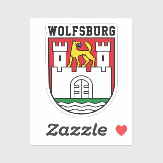 Wappen Wolfsburgs, Deutschland Aufkleber (Blatt)