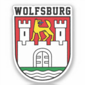 Wappen Wolfsburgs, Deutschland Aufkleber (Vorderseite)
