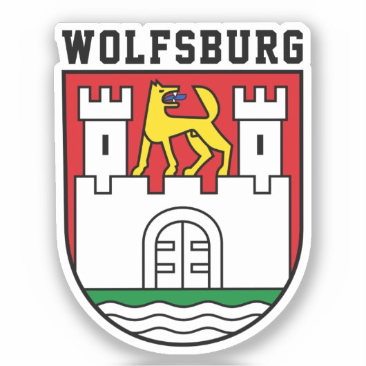 Wappen Wolfsburgs, Deutschland Aufkleber (Vorderseite)