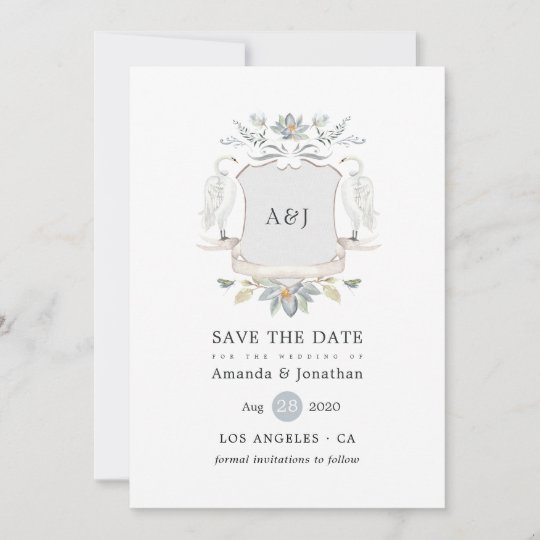 Wappen Zur Hochzeit Von Monogram Save The Date Zazzle De