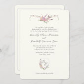 Wappen zur Wildblume von Wasserfarben Einladung (Vorne/Hinten)