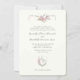 Wappen zur Wildblume von Wasserfarben Einladung