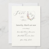 Wappen zur Wildblume von Wasserfarben Save The Date (Vorderseite)