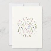 Wappen zur Wildblume von Wasserfarben Save The Date (Rückseite)