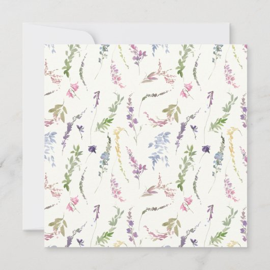 Wappen zur Wildblume von Wasserfarben Save The Date (Rückseite)