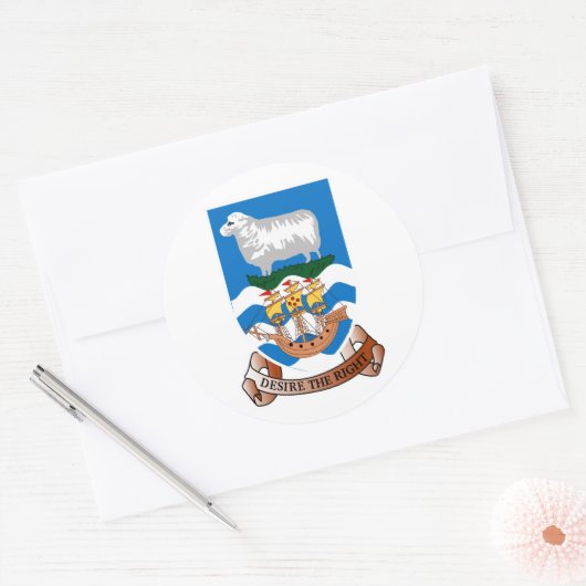 Wappeninseln Runder Aufkleber (Umschlag)