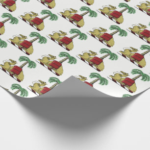 Wappenkamel Palme Farbe Wappen Geschenkpapier