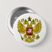 Wappenkatze der Russischen Föderation Button (Vorne & Hinten)