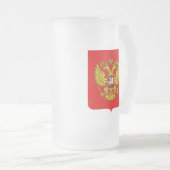 Wappenkatze der Russischen Föderation Mattglas Bierglas (VorderseiteRechts)