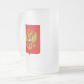 Wappenkatze der Russischen Föderation Mattglas Bierglas (Vorderseite Links)