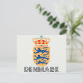 Wappenkleidung Dänemarks Postkarte (Stehend Vorderseite)