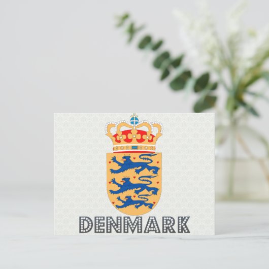 Wappenkleidung Dänemarks Postkarte (Stehend Vorderseite)