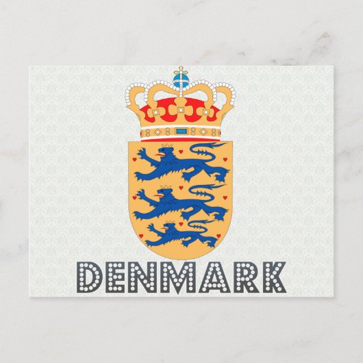 Wappenkleidung Dänemarks Postkarte (Vorderseite)