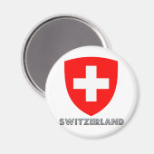 Wappenkleidung der Schweiz Magnet (Vorderseite/Rückseite)