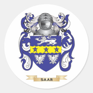 Wappenkleidung (Familienwappen) Runder Aufkleber