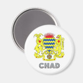 Wappenkleidung im Tschad Magnet (Vorderseite/Rückseite)