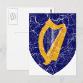 Wappenkleidung Irlands Postkarte (Vorne/Hinten)