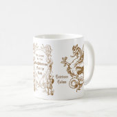 Wappenkunde-Drache-schottischer Kaffeetasse (VorderseiteRechts)