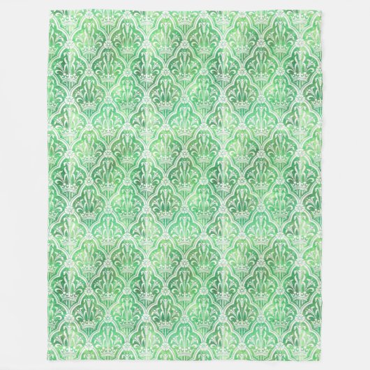 Wappenkunde mit Krone und Blumen Fleecedecke (Vorderseite)
