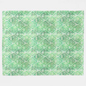 Wappenkunde mit Krone und Blumen Fleecedecke (Vorderseite (Horizontal))