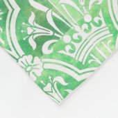 Wappenkunde mit Krone und Blumen Fleecedecke (Ecke)