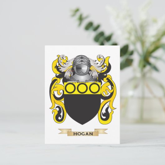 Wappenmantel (Familienwappen) Postkarte (Stehend Vorderseite)