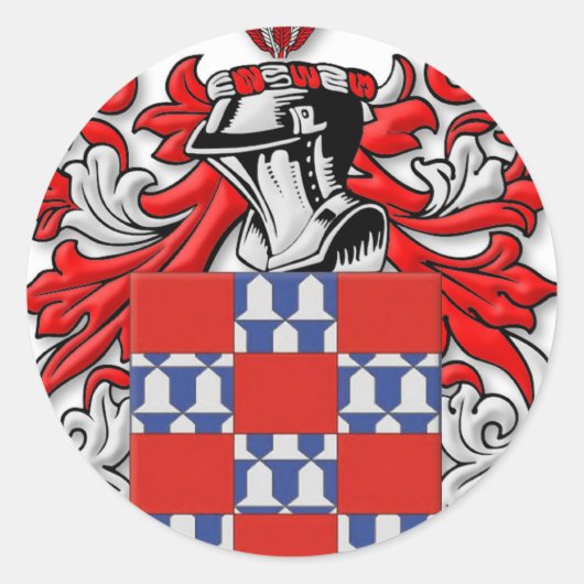 Wappenmantel Runder Aufkleber (Vorderseite)