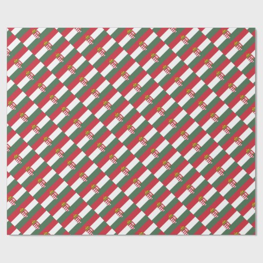 Wappenpapier der ungarischen Flagge Geschenkpapier (Flach)