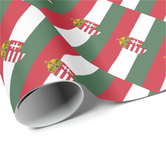 Wappenpapier der ungarischen Flagge Geschenkpapier (Rolleneckpunkt)