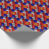 Wappenpapier mit russischer Flagge Geschenkpapier (Ecke)