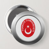 Wappenrüstung der Türkei Button (Vorne & Hinten)