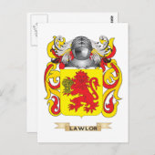 Wappenrüstung (Familienwappen) Postkarte (Vorne/Hinten)