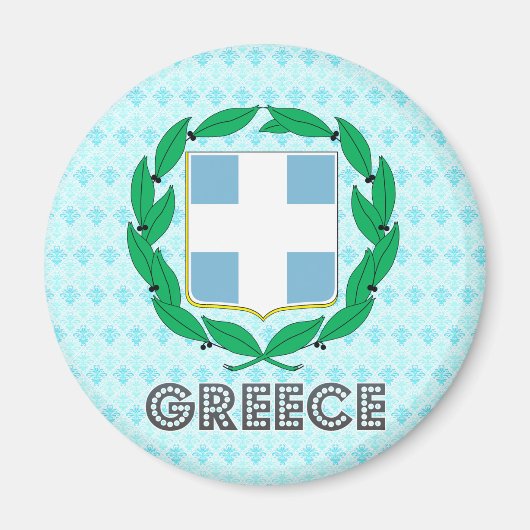 Wappenrüstung Griechenlands Magnet (Vorne)