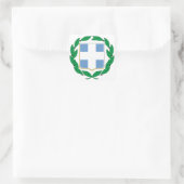 Wappenrüstung Griechenlands Quadratischer Aufkleber (Tasche)