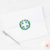 Wappenrüstung Griechenlands Quadratischer Aufkleber (Umschlag)