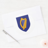 Wappenrüstung Irlands Runder Aufkleber (Umschlag)