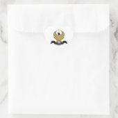 Wappenrüstung Kurdistans Herz-Aufkleber (Tasche)
