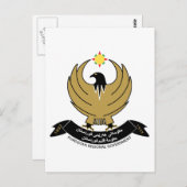 Wappenrüstung Kurdistans Postkarte (Vorne/Hinten)