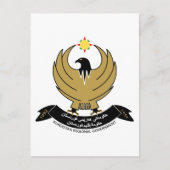 Wappenrüstung Kurdistans Postkarte (Vorderseite)