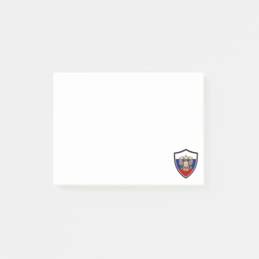 Wappenscheine der russischen Flagge Post-it Klebezettel (Vorderseite)