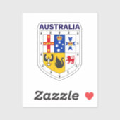 Wappenschild Australiens Aufkleber (Blatt)
