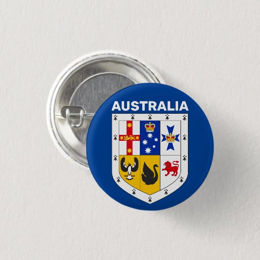 Wappenschild Australiens Button (Vorne & Hinten)