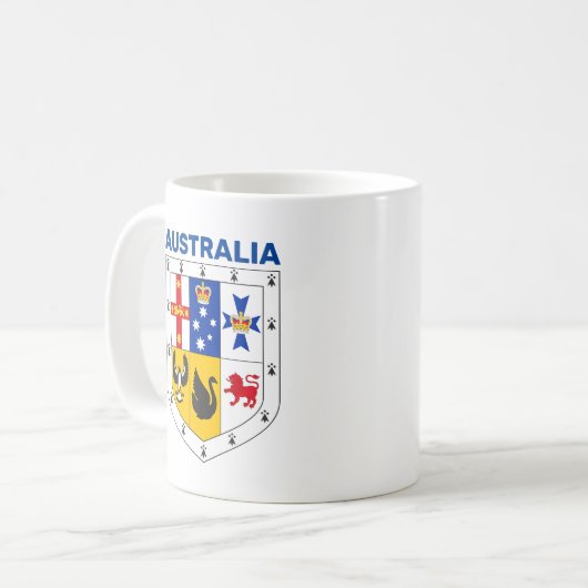 Wappenschild Australiens Kaffeetasse (Vorderseite Links)