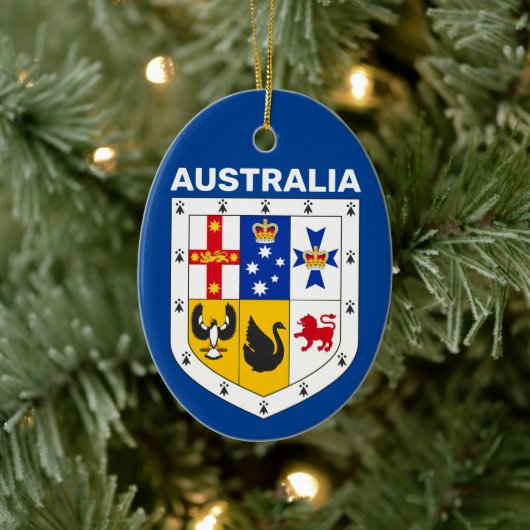 Wappenschild Australiens Keramik Ornament (Baum)